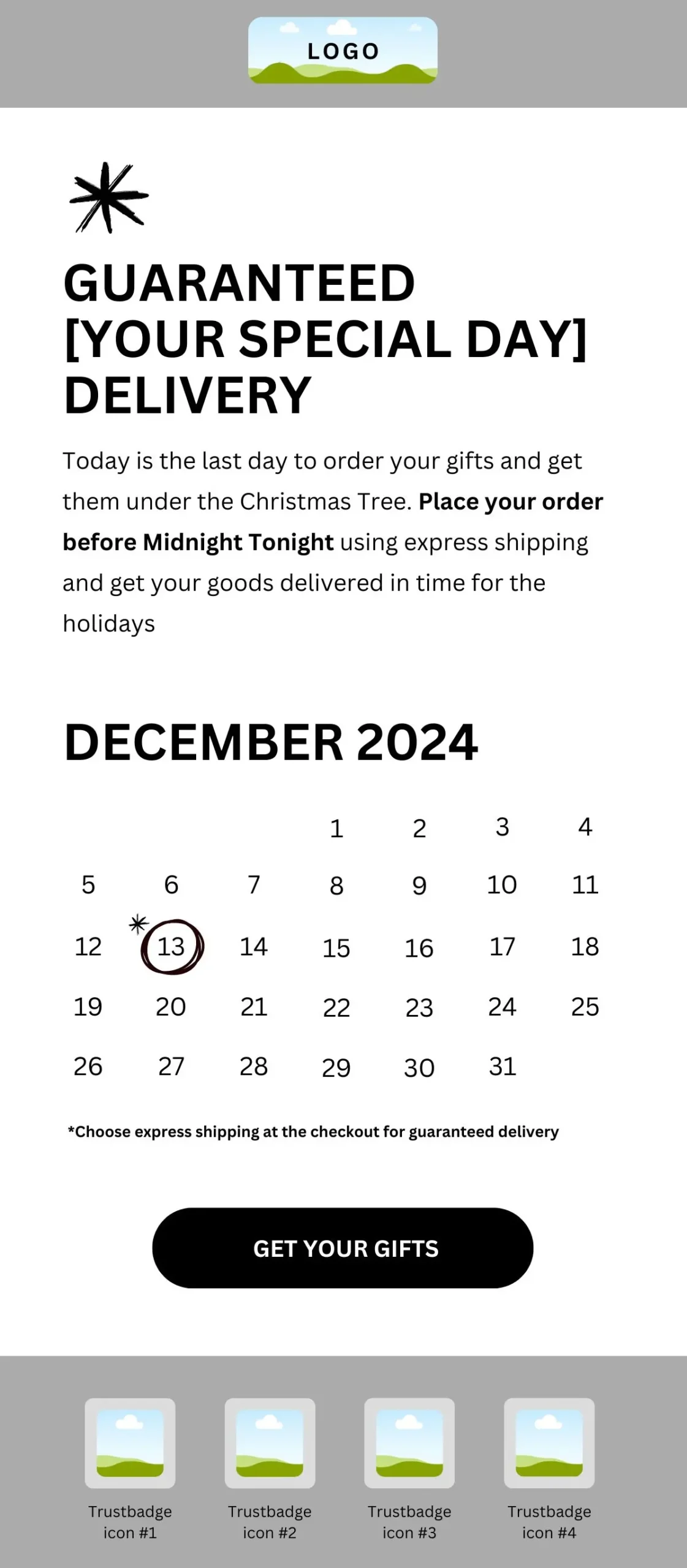 Deadline to order email _2