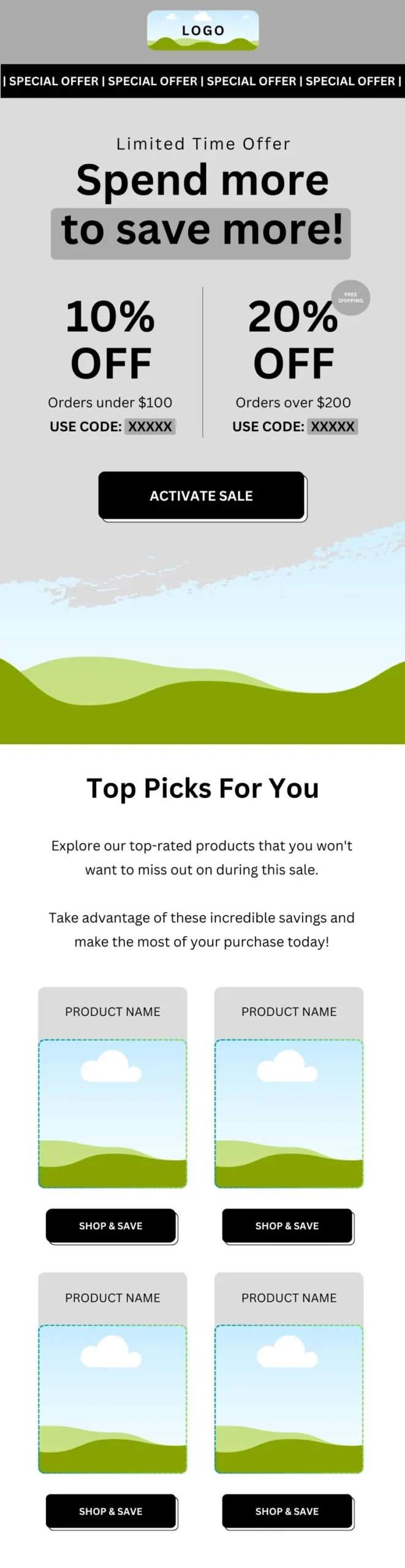 Spend & save email _1